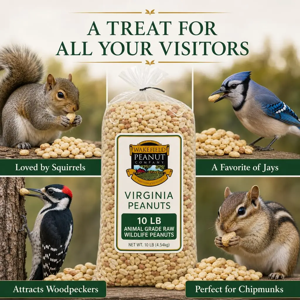 Wakefield Virginia Peanuts Animal Grade Raw Wildlife Peanuts, 10 LBS | Unsalted, Shelled & High Energy for Wildlife in India - view 4