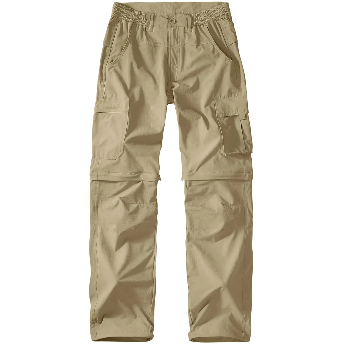 linlon Men's Quick Dry Convertible Hiking Cargo Pants with Belt, Khaki, 32 (81.3 cm) | UPF 50+ Sun Protection - view 2
