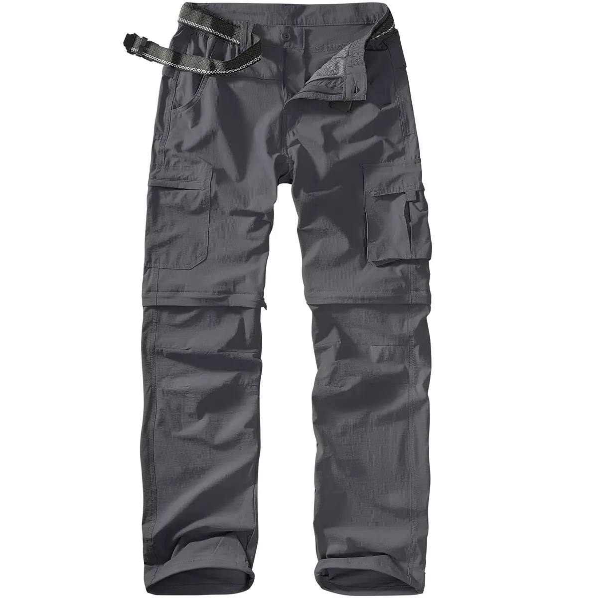 linlon Men's Quick Dry Convertible Hiking Pants with UPF 50+ Sun Protection, Grey, 30 (76 cm) | Lightweight & Breathable Cargo Trousers - main product image