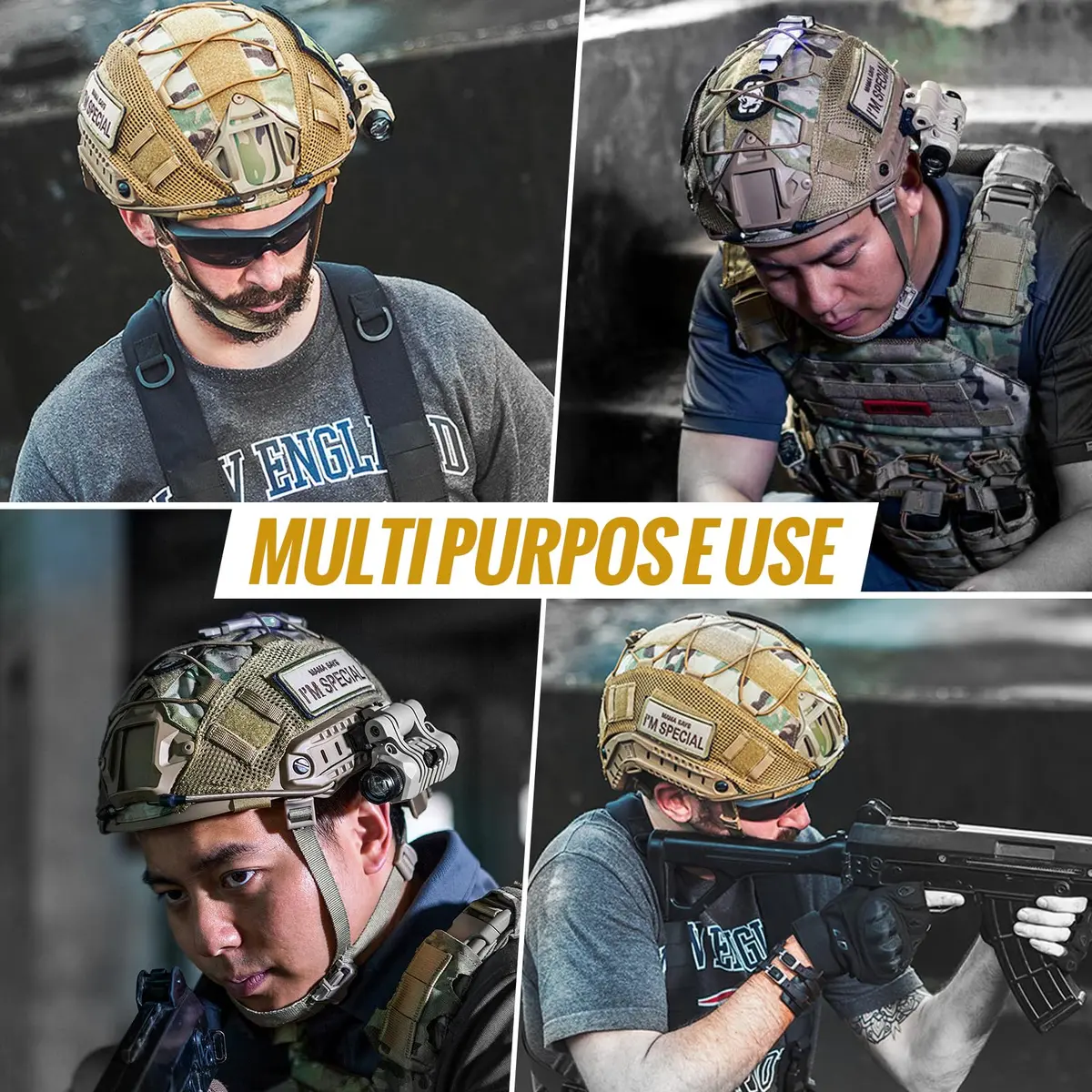 ONETIGRIS Helmet Cover, Tactical Fast Cover Cloth for PJ Helmet, Size M/L | Water-Resistant Cordura Nylon - view 7