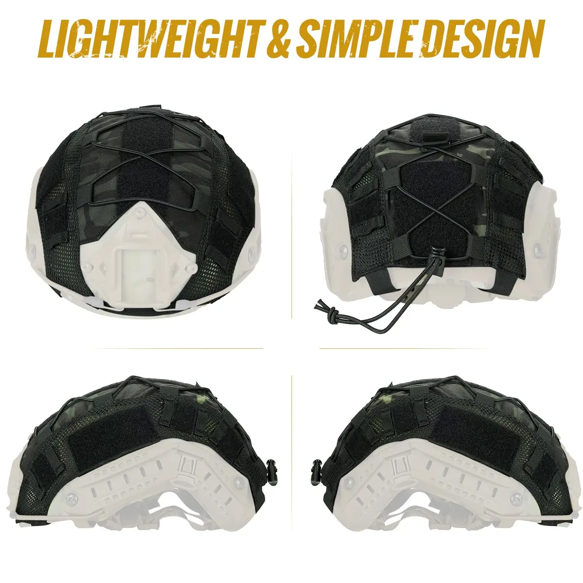 ONETIGRIS Helmet Cover, Tactical Fast Cover Cloth for PJ Helmet, Size M/L | Water-Resistant Cordura Nylon - view 2