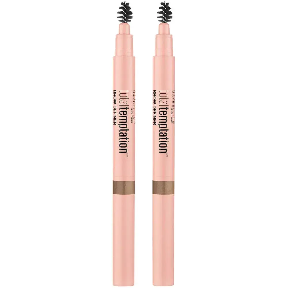 Maybelline Total Temptation Eyebrow Definer Pencil, Blonde, 2 Count | Matte Finish for Defined Brows - view 2