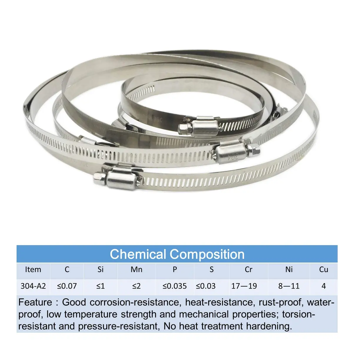 EesTeck 6 Inch Adjustable 304 Stainless Steel Hose Clamp 4-Pack | Rust-Proof Corrosion-Resistant - view 6