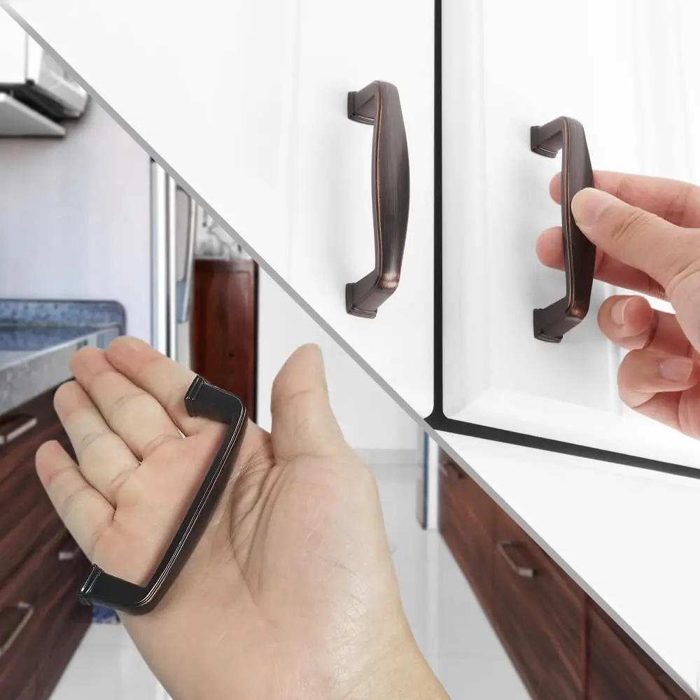 KOOFIZO 10 Pack 3 in Oil Rubbed Bronze Cabinet Pulls | Solid Metal Handles for Kitchen & Furniture - view 5