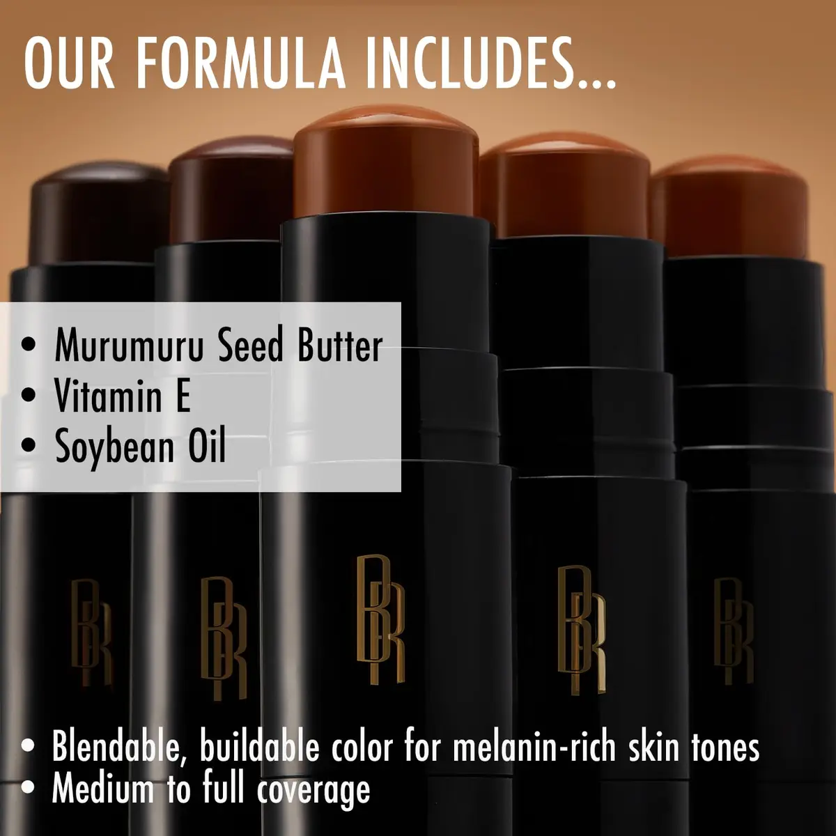 Black Radiance Color Perfect Foundation Stick, Cappuccino | Multi-tasking Face Foundation for Darker Skin - view 6