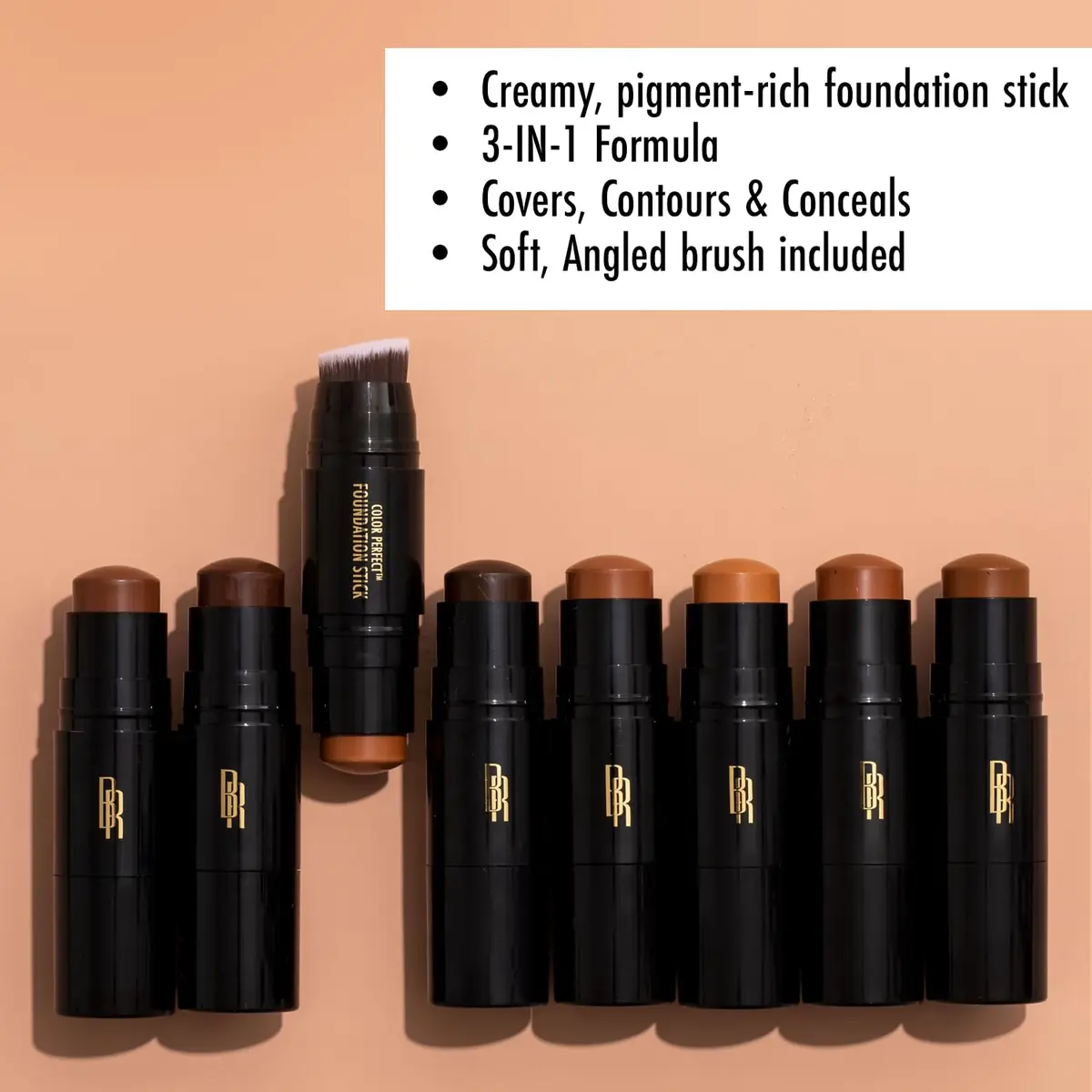 Black Radiance Color Perfect Foundation Stick, Cappuccino | Multi-tasking Face Foundation for Darker Skin - view 2