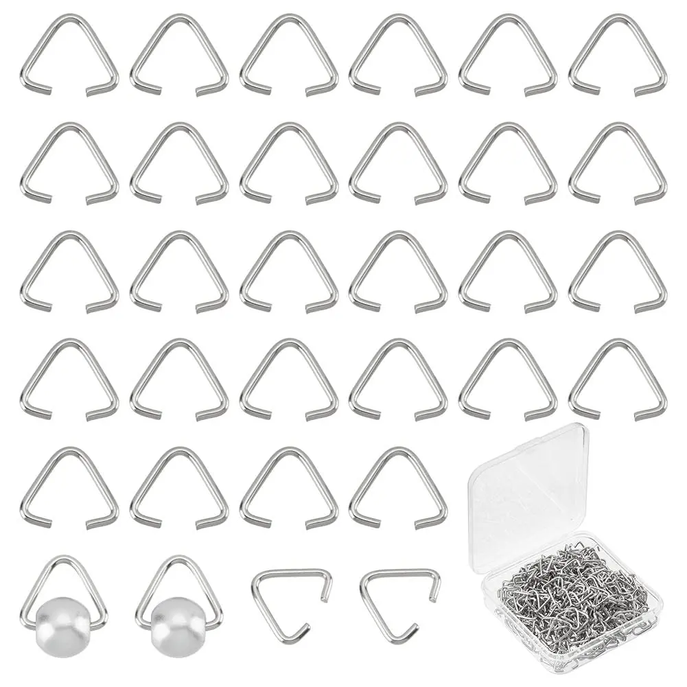 PH PandaHall 400 Pieces Triangle Jump Rings 11x13mm | Iron Jewelry Findings for DIY & Crafts - main product image