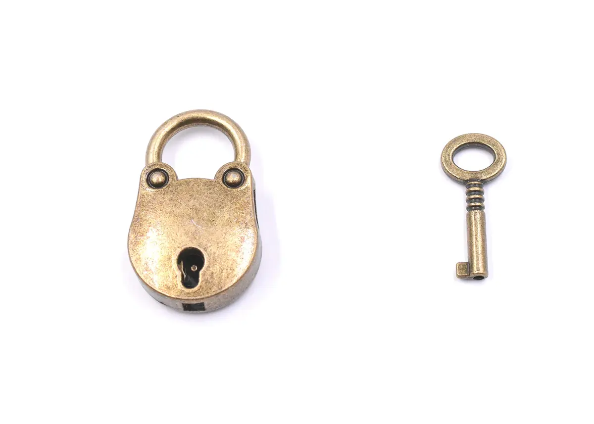 Art&Beauty Vintage Antique Style Mini Padlocks with Keys (2-Pack, Bronze) | Set of 2 Locks - view 2