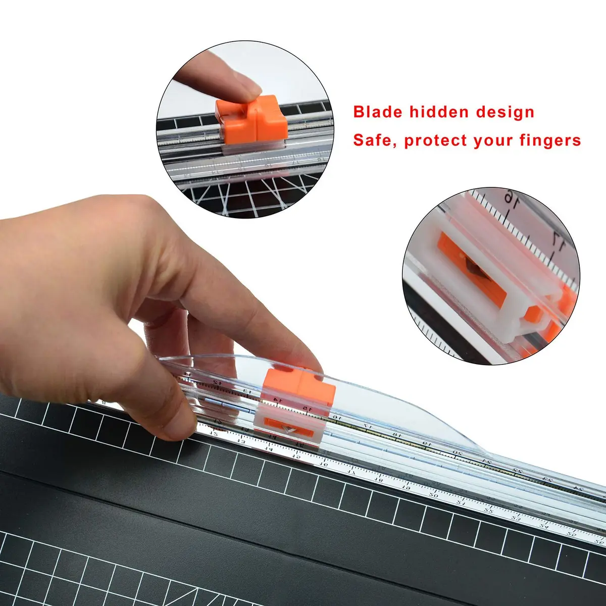 WORKLION Replacement Blade for Paper Cutter with Automatic Safeguard | Durable Titanium Blade (4 Pack) - view 3