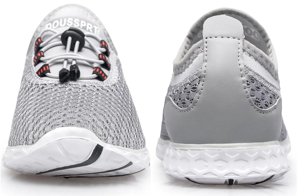 DOUSSPRT Men's Water Shoes Quick Dry for Beach Swim Pool Fishing Grey | Breathable Mesh & Quick Drying (70-120 chars) - view 7