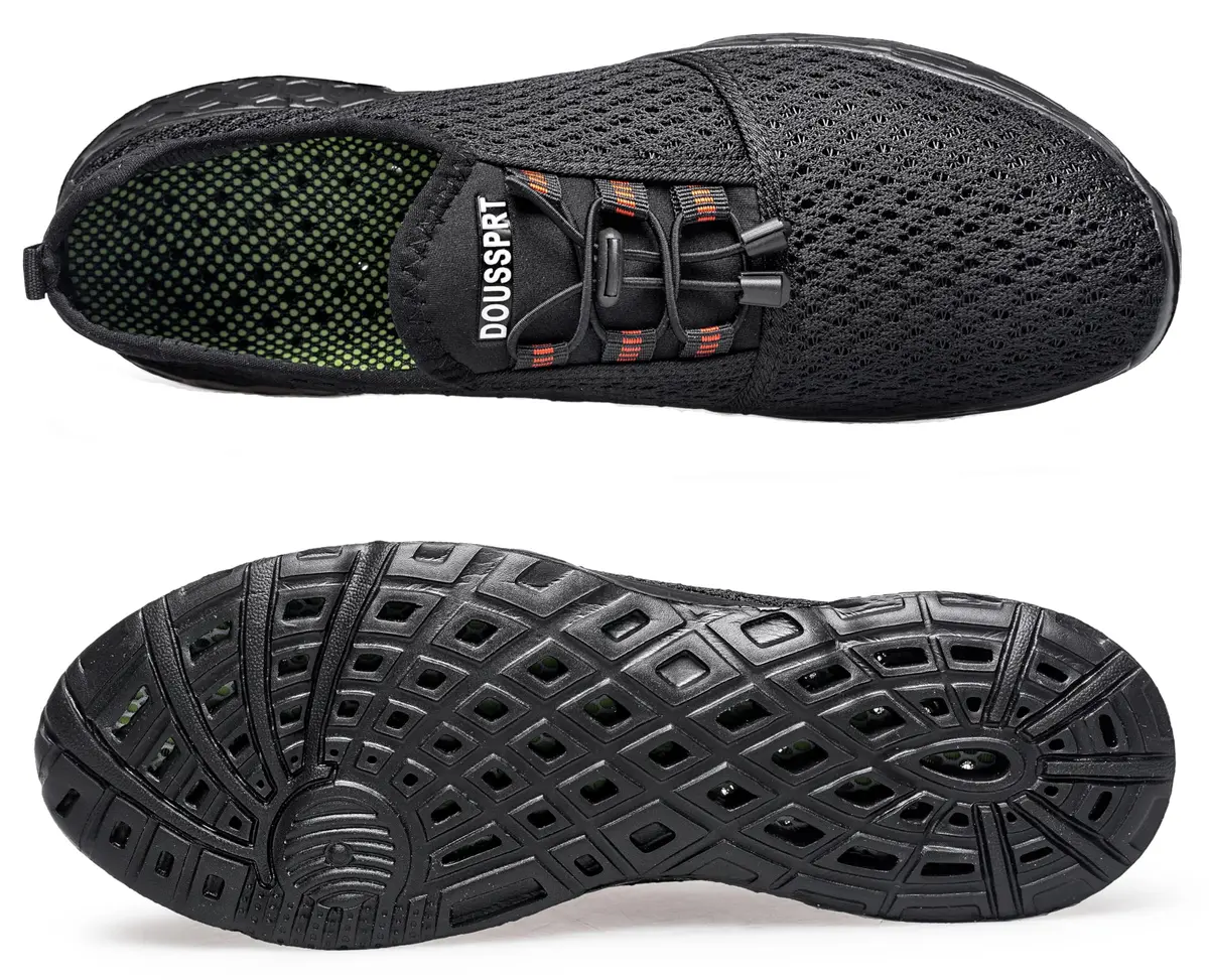 DOUSSPRT Men's Water Shoes Quick Dry for Beach Swim Pool Fishing | Breathable Mesh & Open Sole (110c) - view 8
