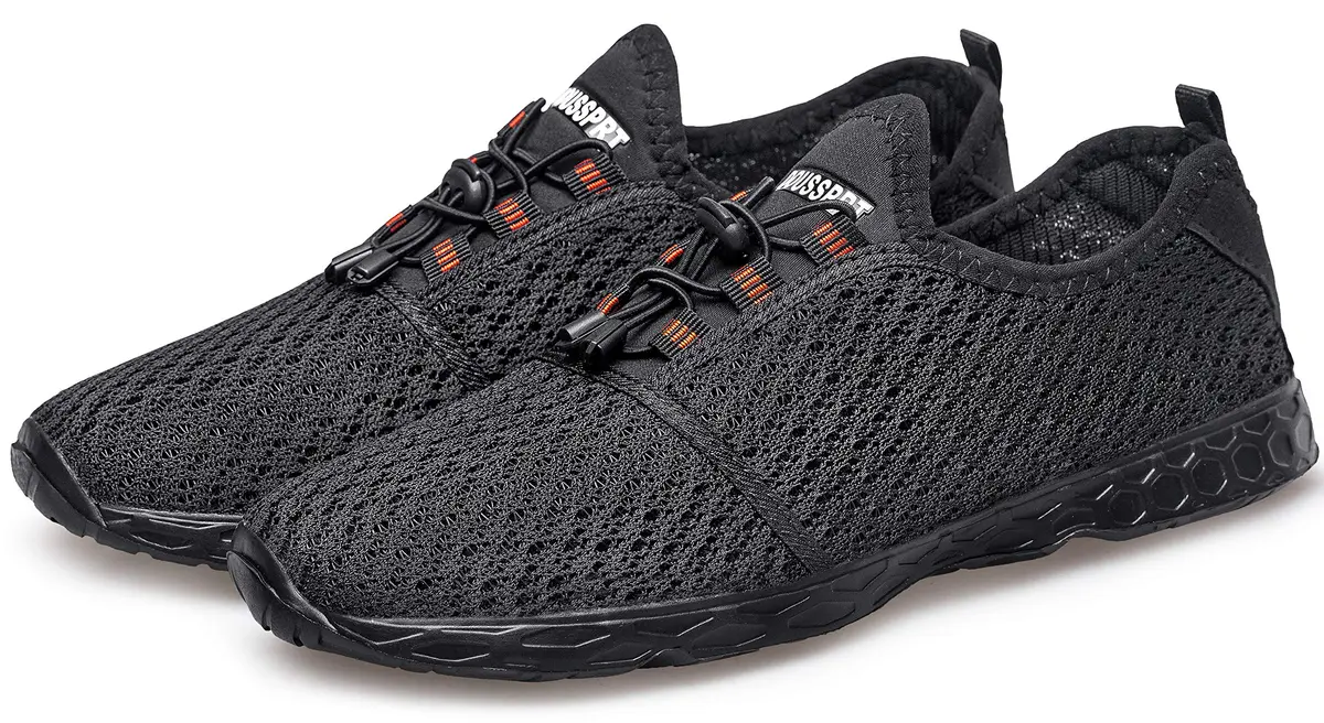DOUSSPRT Men's Water Shoes Quick Dry for Beach Swim Pool Fishing | Breathable Mesh & Open Sole (110c) - view 9