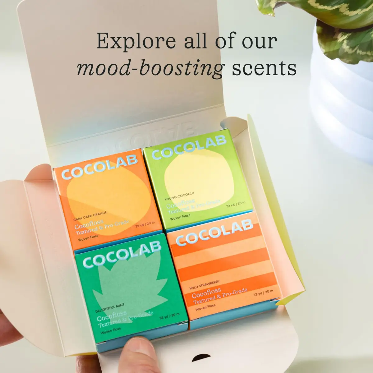 Cocofloss Expanding Woven Dental Floss by COCOLAB, Coconut Scent, 396 Feet (Pack of 4) | Dentist-Designed for Superior Plaque Removal - view 7