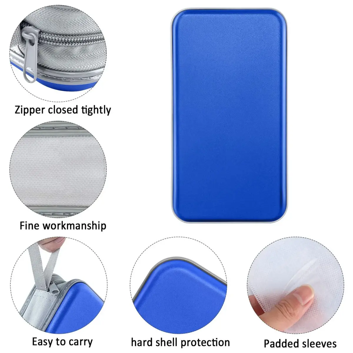 Siveit 80 Capacity CD DVD Case Holder Wallet Blue | Protects Discs from Dust, Scratches, and Damage - view 2