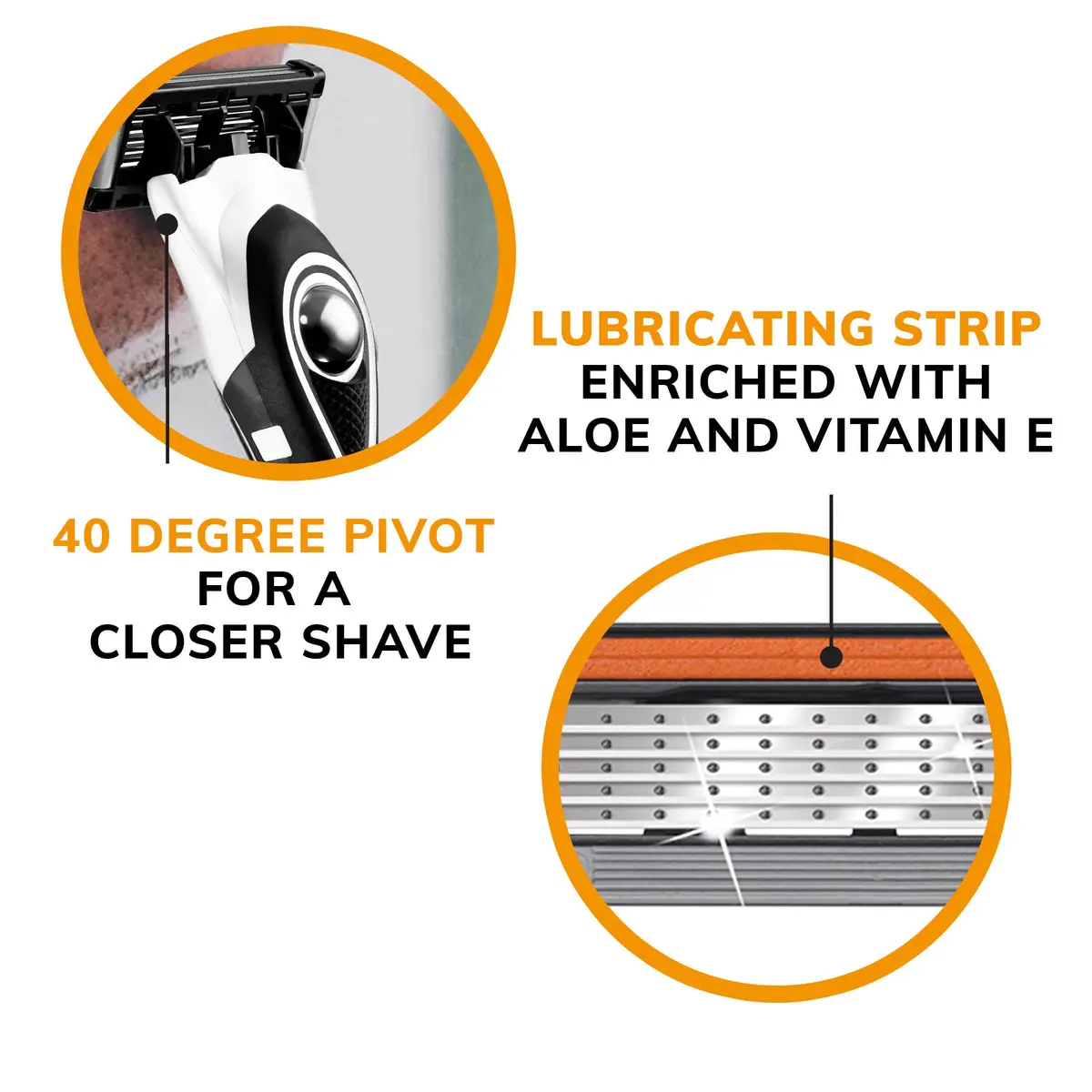 BIC Flex 5 Hybrid Disposable Razors for Men | 1 Handle & 6 Cartridges, 5 Blades, Recycled Plastic Handle, Recyclable Packaging - view 6