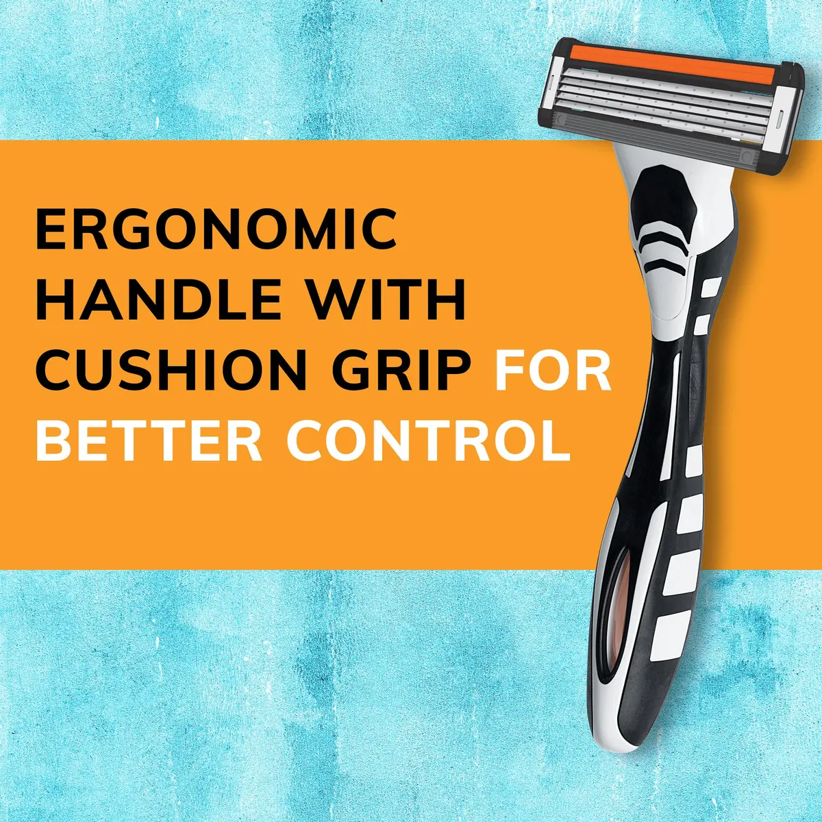 BIC Flex 5 Hybrid Disposable Razors for Men | 1 Handle & 6 Cartridges, 5 Blades, Recycled Plastic Handle, Recyclable Packaging - view 4