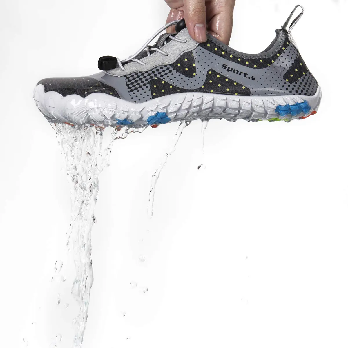 WateLves Water Shoes for Men Women Barefoot Quick-Dry Aqua Sock | Outdoor Athletic Sport Shoes (A-Light Gray, 44) - view 5