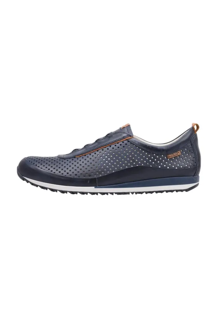 PIKOLINOS Liverpool Men’s Sneakers | Leather | Memory Foam | Blue | Casual Comfort - main product image