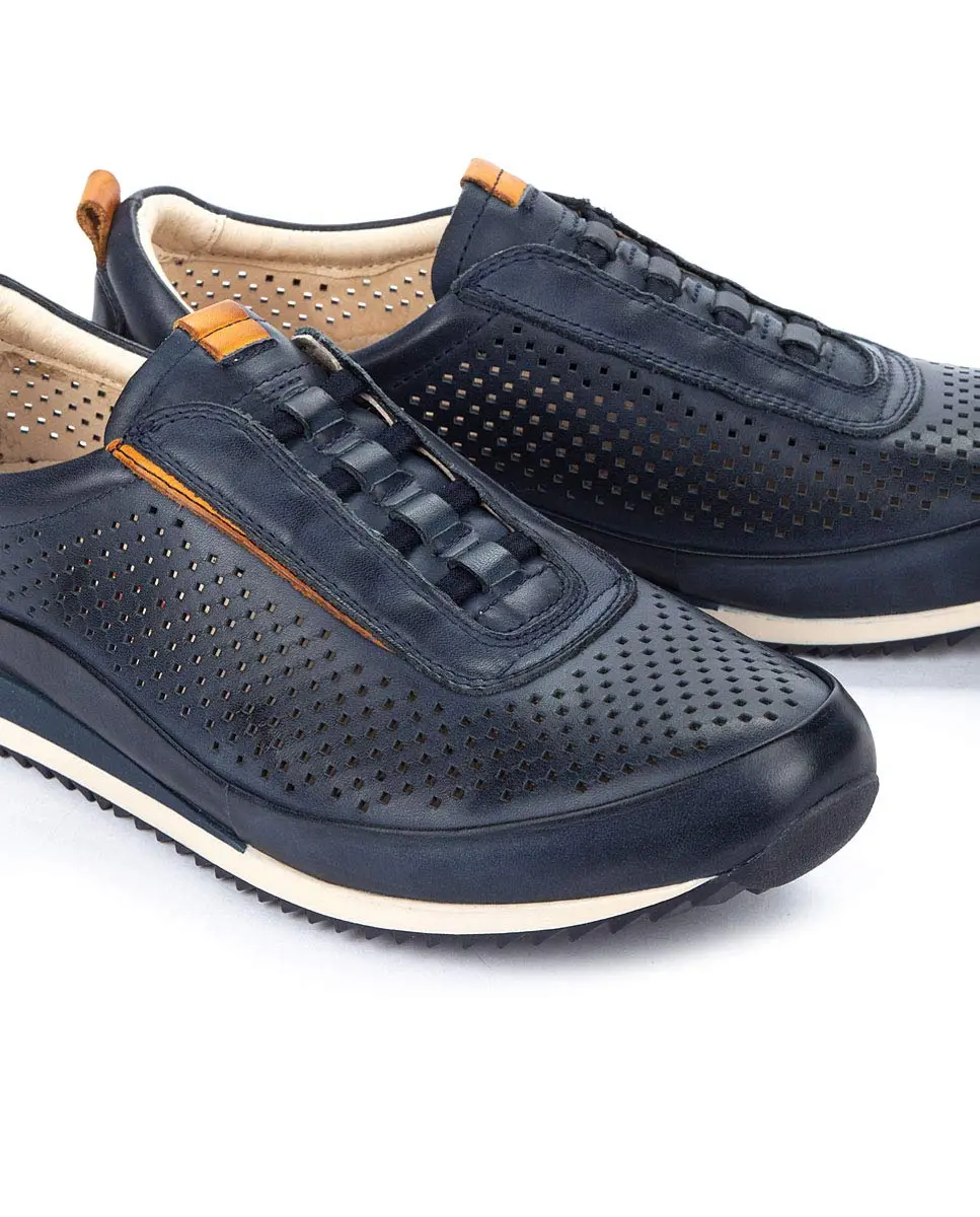 PIKOLINOS Liverpool Men’s Sneakers | Leather | Memory Foam | Blue | Casual Comfort - view 7