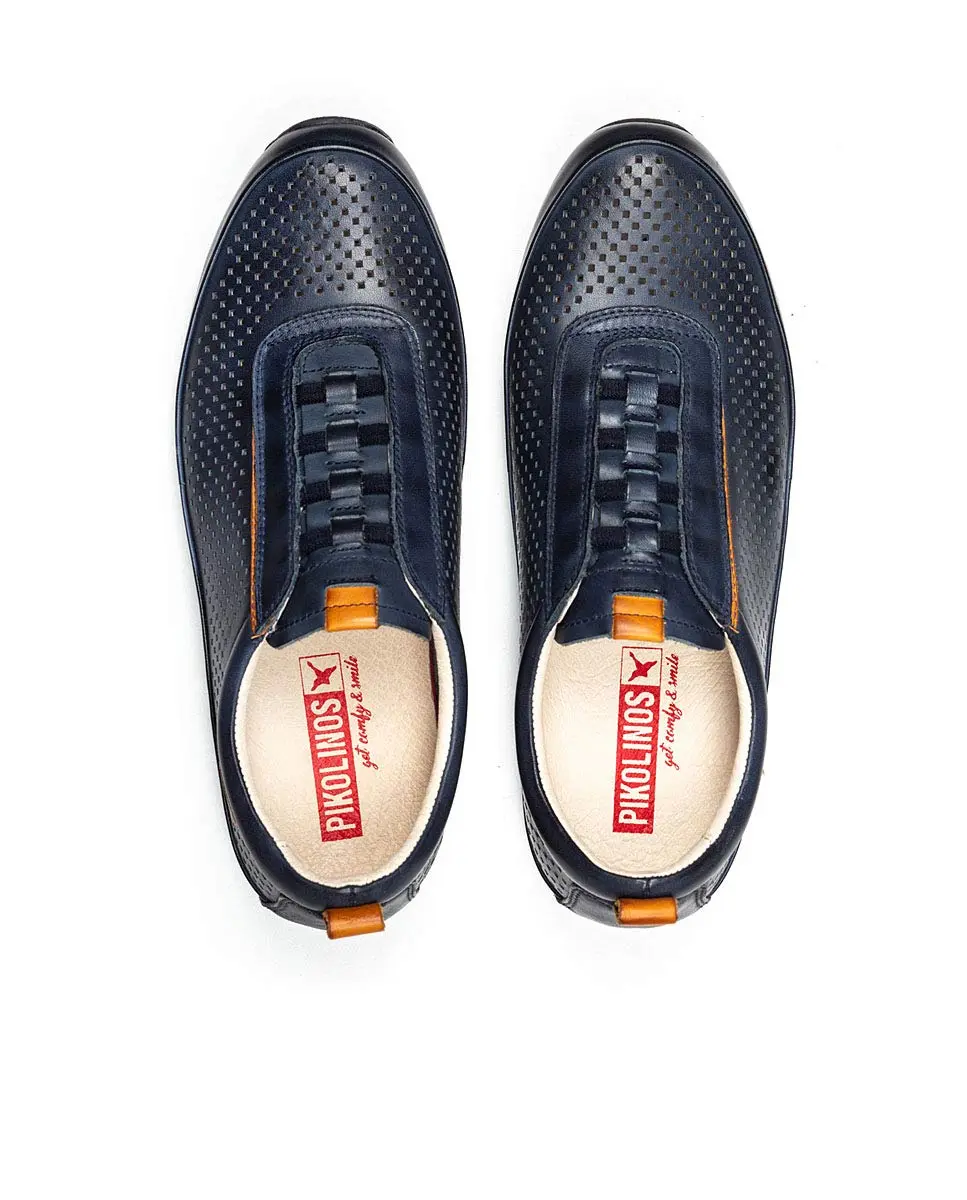 PIKOLINOS Liverpool Men’s Sneakers | Leather | Memory Foam | Blue | Casual Comfort - view 8