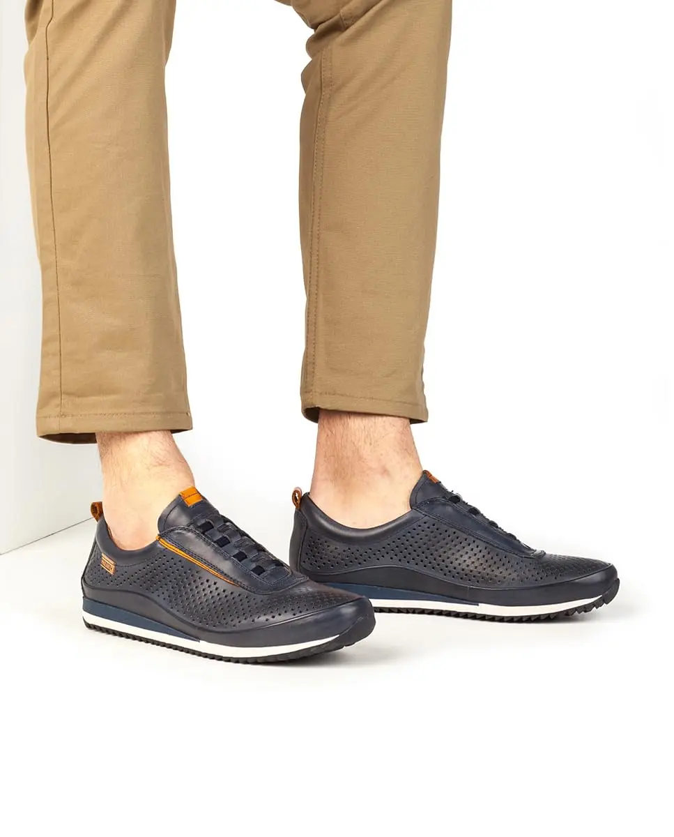 PIKOLINOS Liverpool Men’s Sneakers | Leather | Memory Foam | Blue | Casual Comfort - view 2
