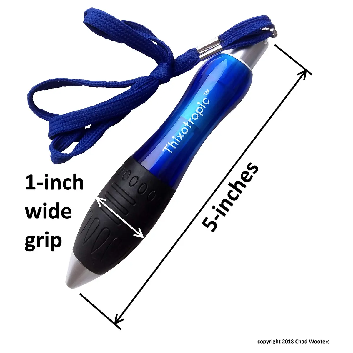 Thixotropic Super Big Fat Pen for Arthritis 5 Pack | Blue Ink, Ergonomic Grip, 0.5mm - view 5
