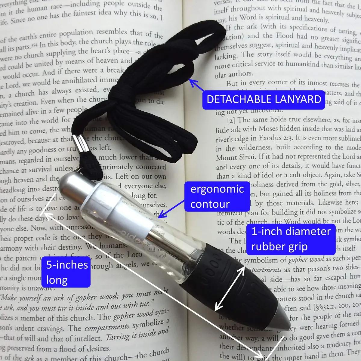 Thixotropic Super Big Fat Pens: Large, Easy to Hold Pens for Arthritis (4 pack), Longer Lasting Black Ink Cartridge - view 5