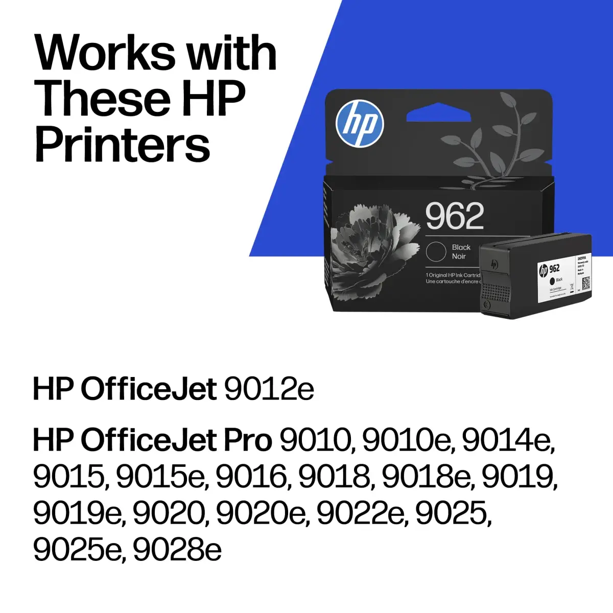 HP 962 Black Ink Cartridge | 1000 Pages | Fade Resistant - view 2