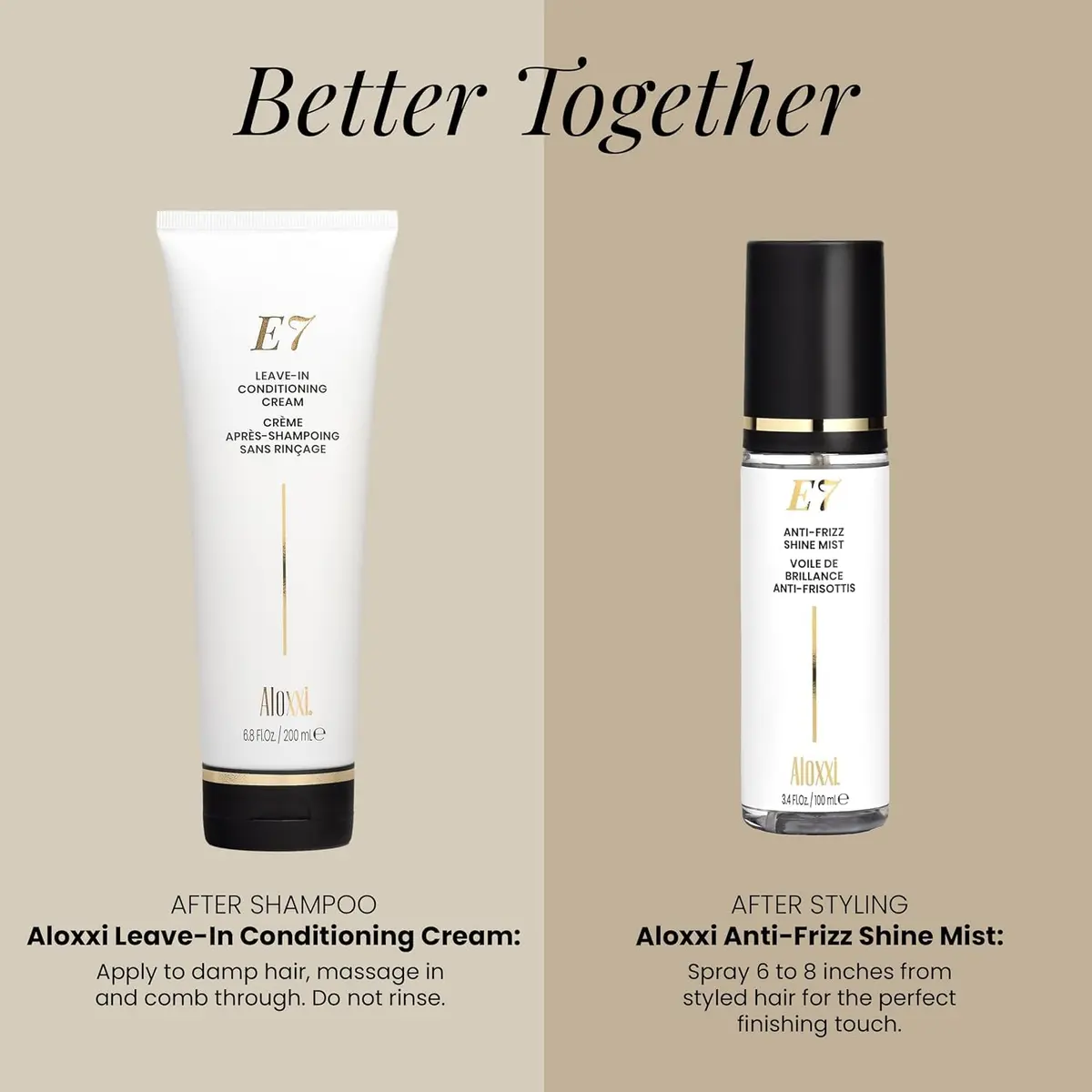 ALOXXI E7 Anti-Frizz Shine Mist — Dry Oil Hair Spray 3.4 Fl Oz | Nourishes & Illuminates - view 3