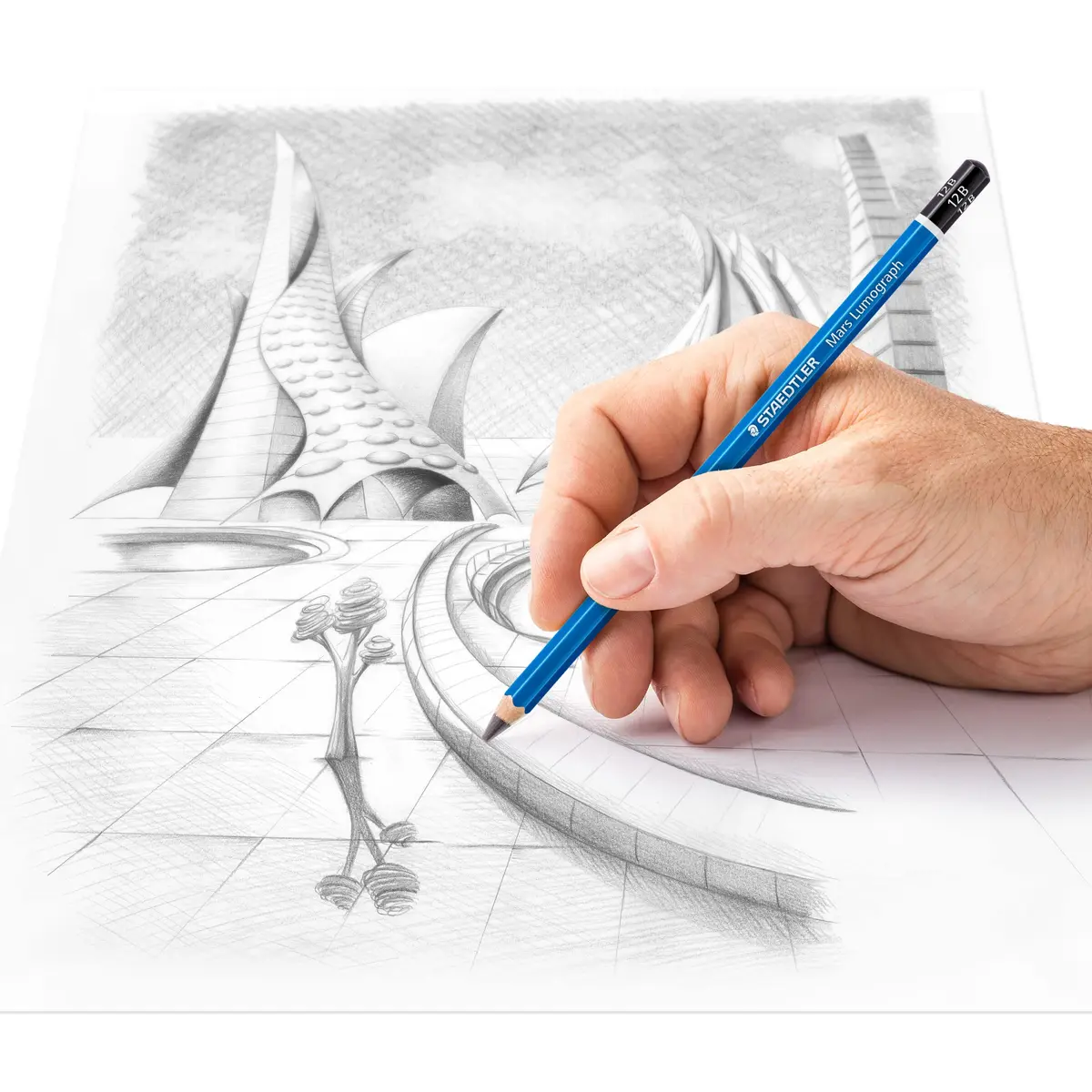 STAEDTLER Mars Lumograph 12B Graphite Pencil 1 Count | Super Soft, Break-Resistant Lead for Sketching & Drawing - view 5