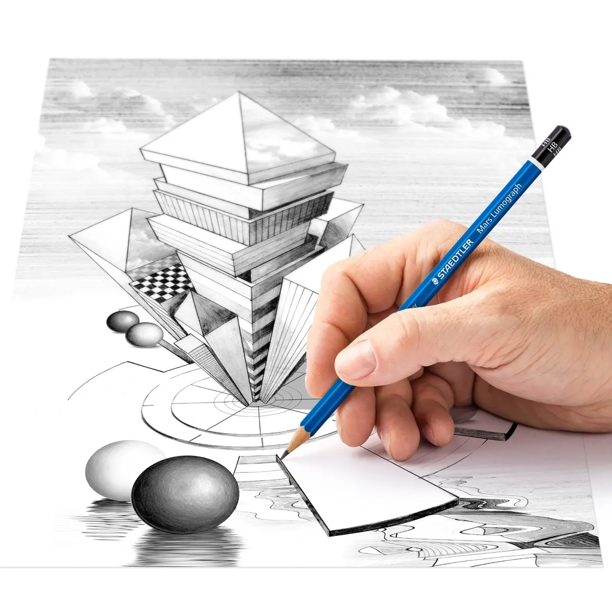 STAEDTLER Mars Lumograph 12B Graphite Pencil 1 Count | Super Soft, Break-Resistant Lead for Sketching & Drawing - view 2
