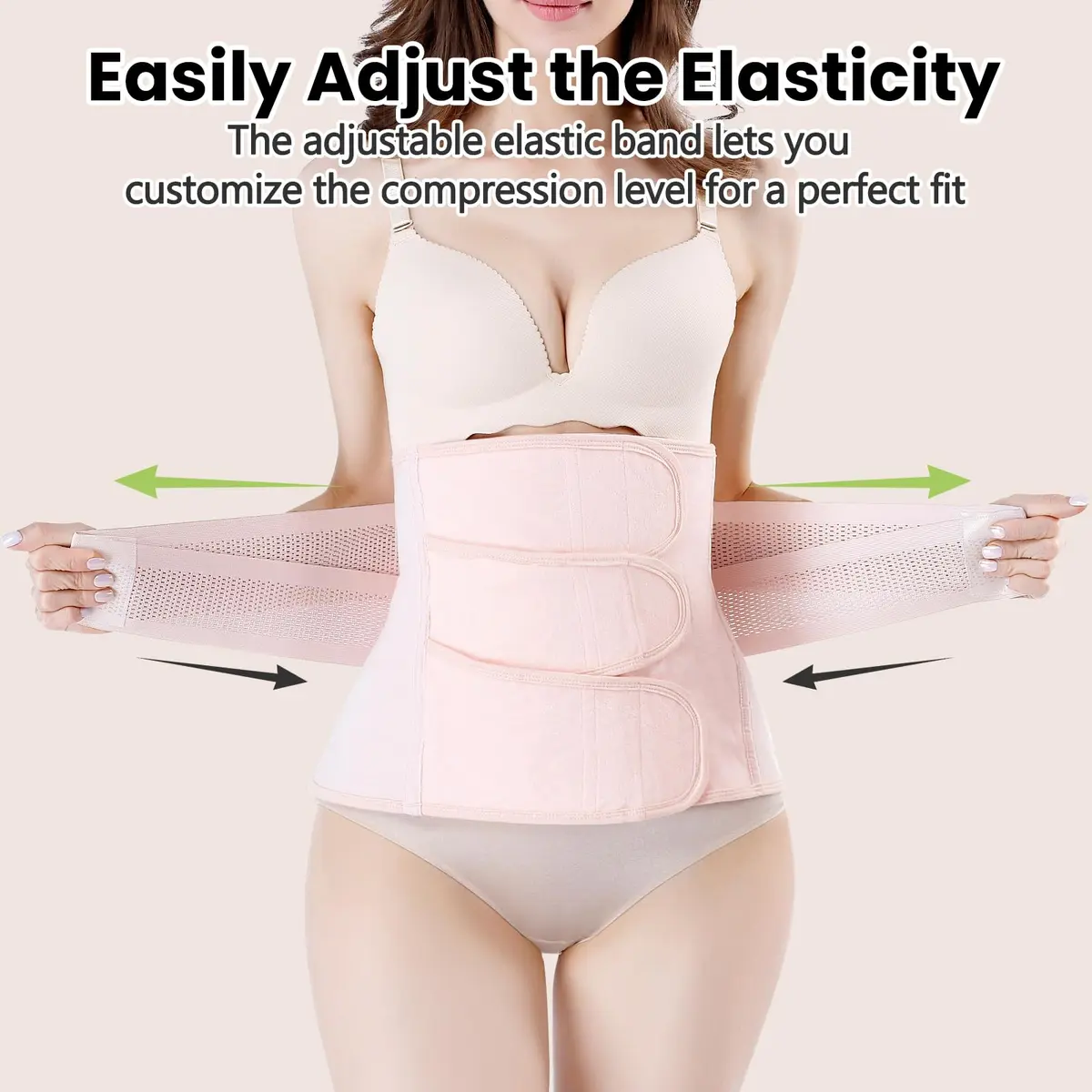 Gepoetry Postpartum Belly Band C-Section Recovery Belt Pink L | Supports Abdomen & Back - view 5