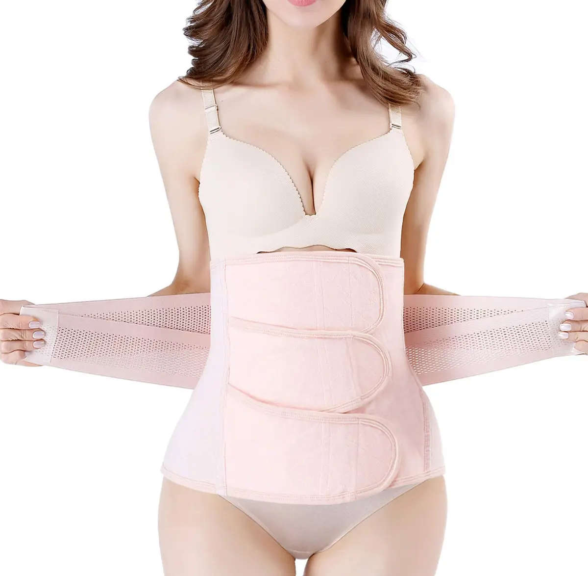 Gepoetry Postpartum Belly Band C-Section Recovery Belt Pink L | Supports Abdomen & Back - main product image