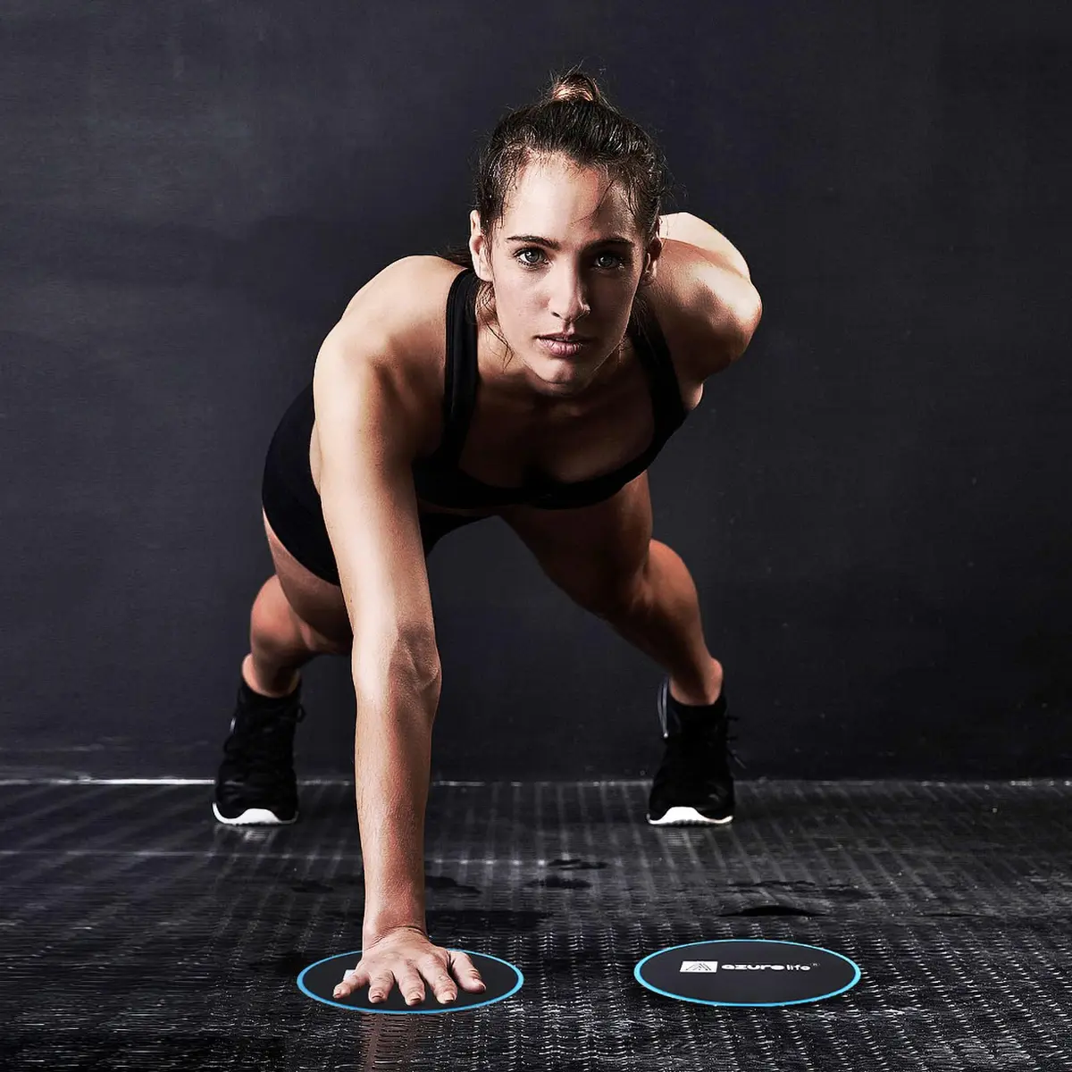 A AZURELIFE Exercise Core Sliders 7 inch Dual Sided Portable for Core & Ab Workouts - view 3