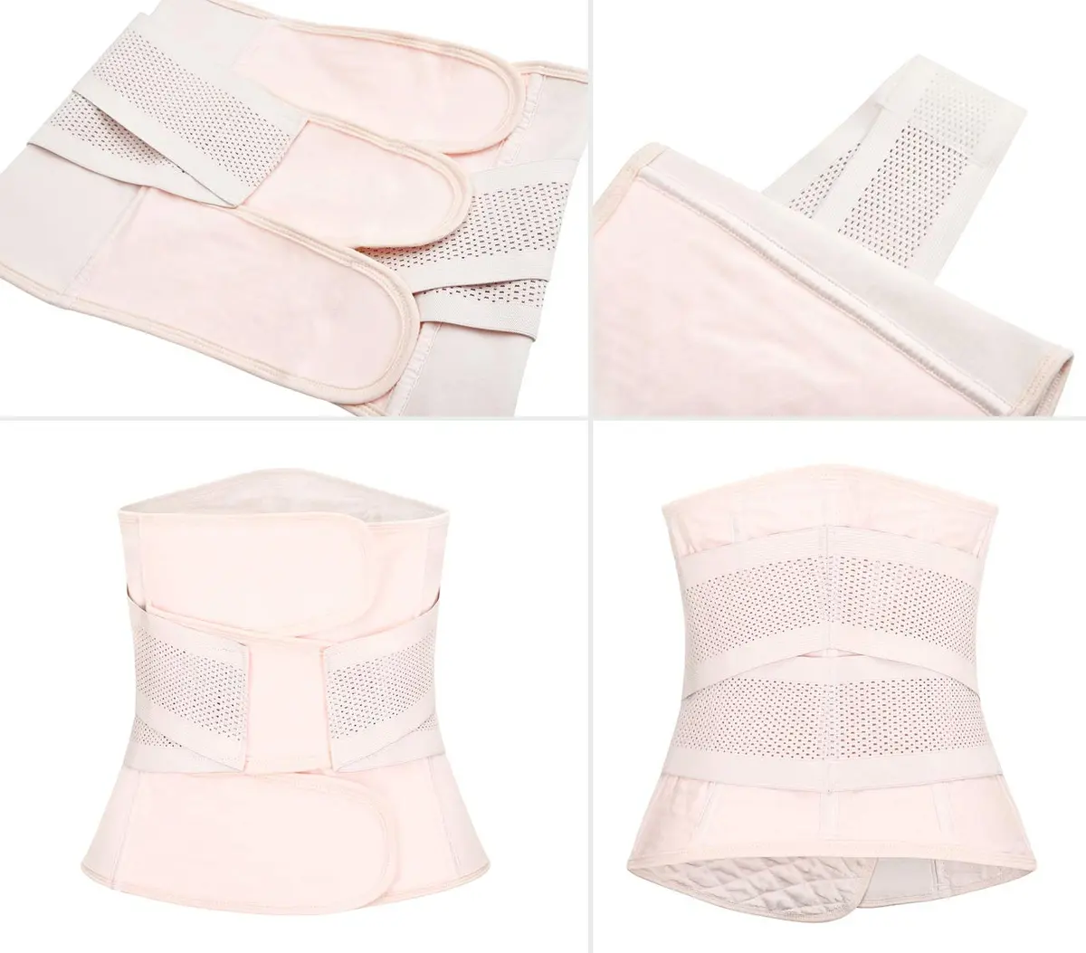 Gepoetry Postpartum C-Section Recovery Belt Belly Wrap with 3 Closures & 2 Support Belts, Pink (XS/S, 0.259 kg) - view 7
