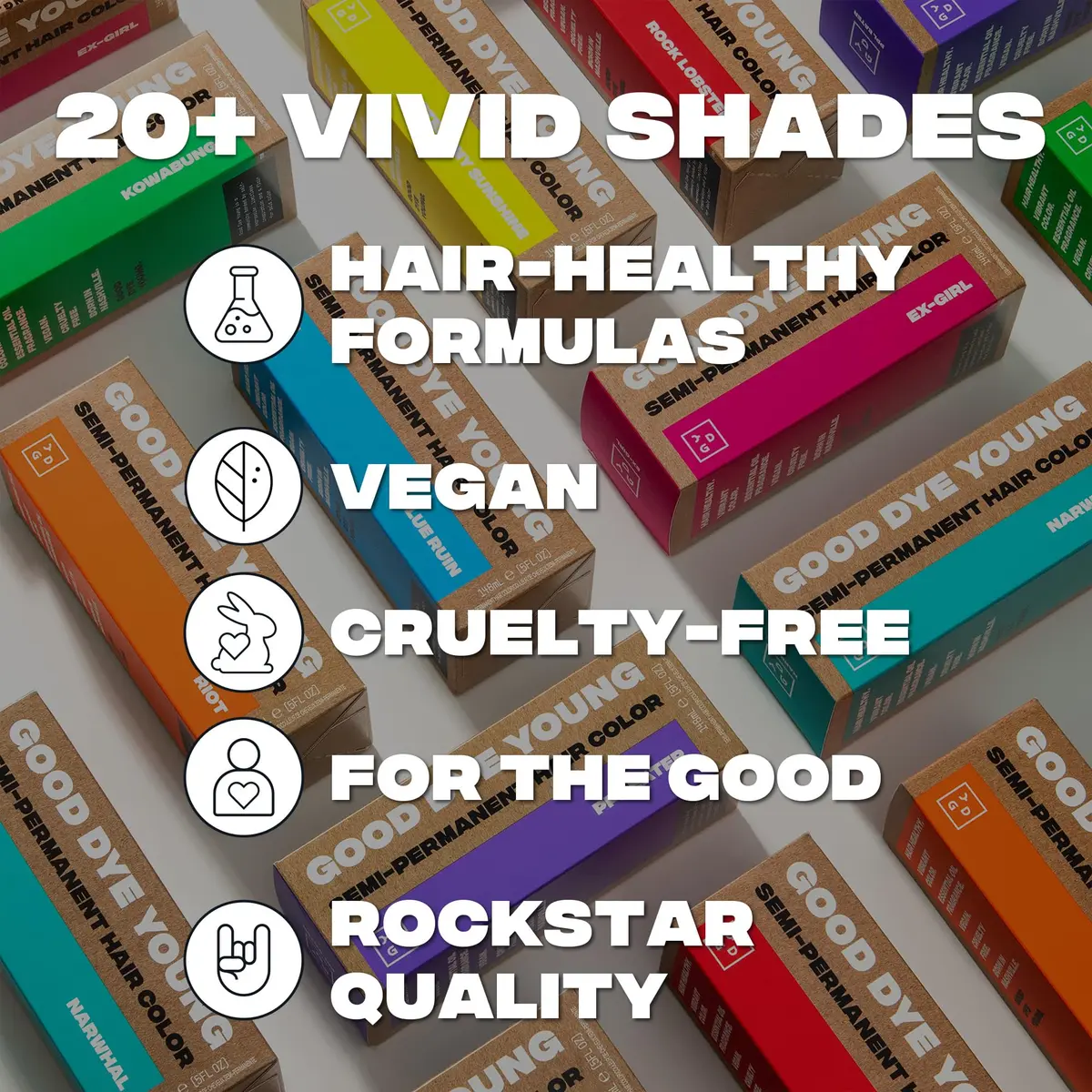 Good Dye Young Semi-Permanent Hair Color, Vegan & Cruelty-Free Green Hair Dye, Lasts 15-24+ Washes (5 fl oz, Kowabunga) | Bold UV Color - view 6
