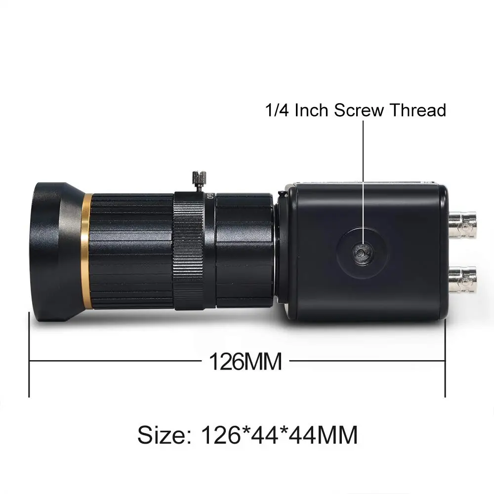 MOKOSE SDI Camera HD-SDI 2MP 1080P CCTV Security Camera with 5-50mm Manual Varifocal Lens | 126x44x44mm Metal Body - view 2
