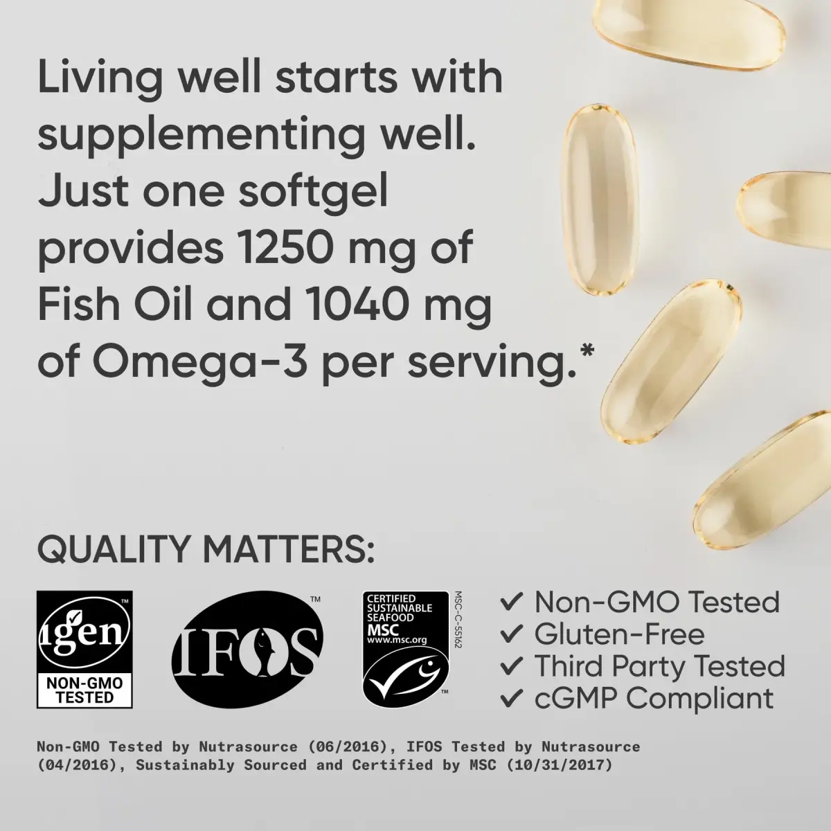 Sports Research Omega-3 Fish Oil 1250mg 30 Count | Triple Strength EPA DHA for Heart Health - view 4