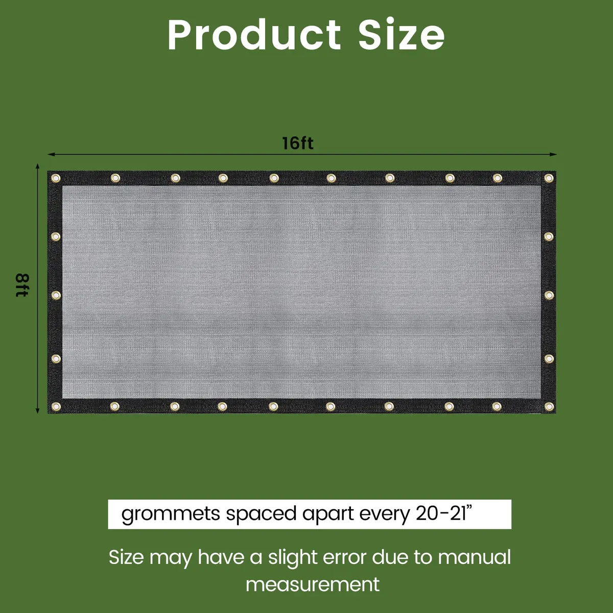 WindscreenSupplyCo 8 x 16 FT Heavy Duty Mesh Tarp Shade Cloth 60-70% | UV Resistant, Durable Shade for Gardens & Construction - view 6