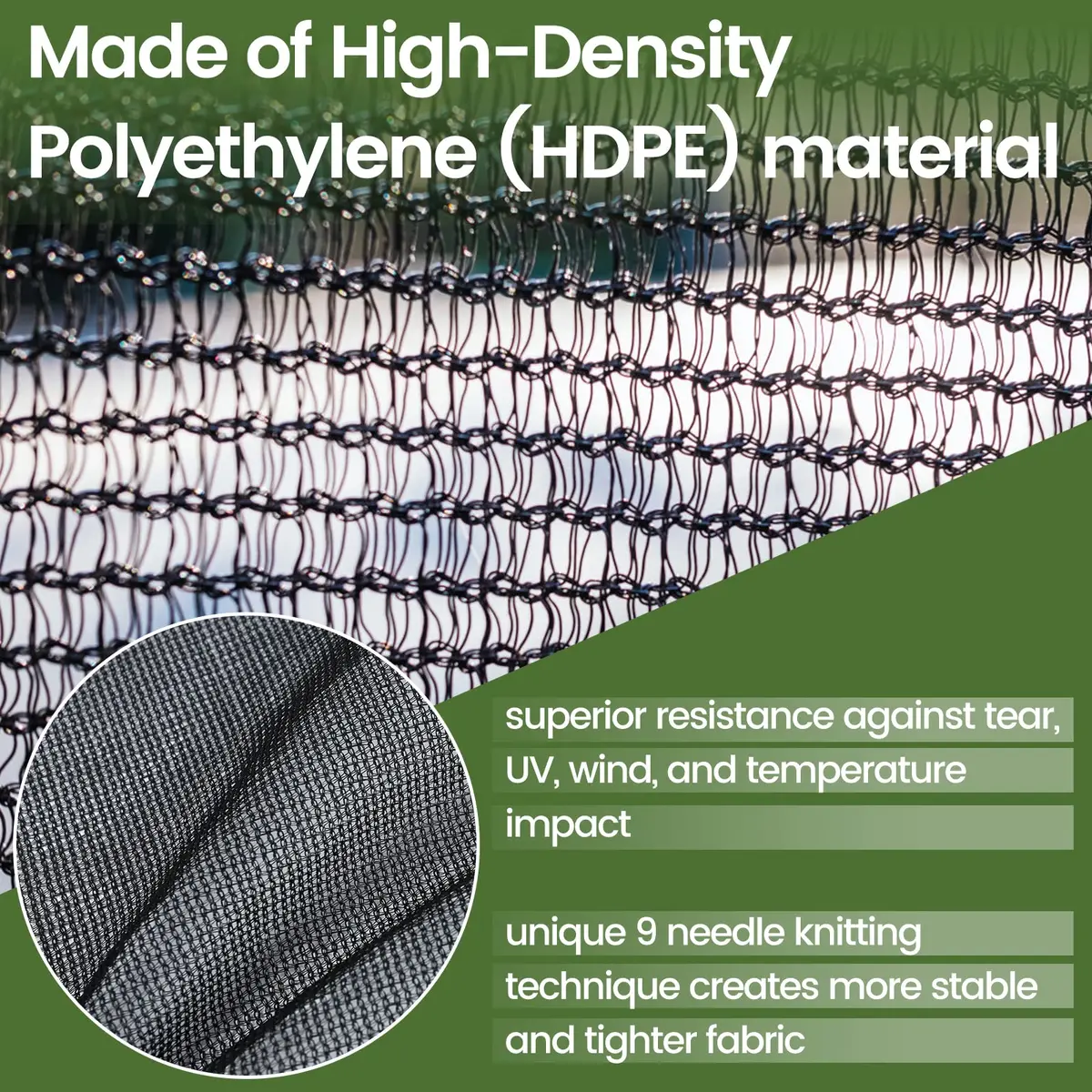 WindscreenSupplyCo 8 x 16 FT Heavy Duty Mesh Tarp Shade Cloth 60-70% | UV Resistant, Durable Shade for Gardens & Construction - view 2