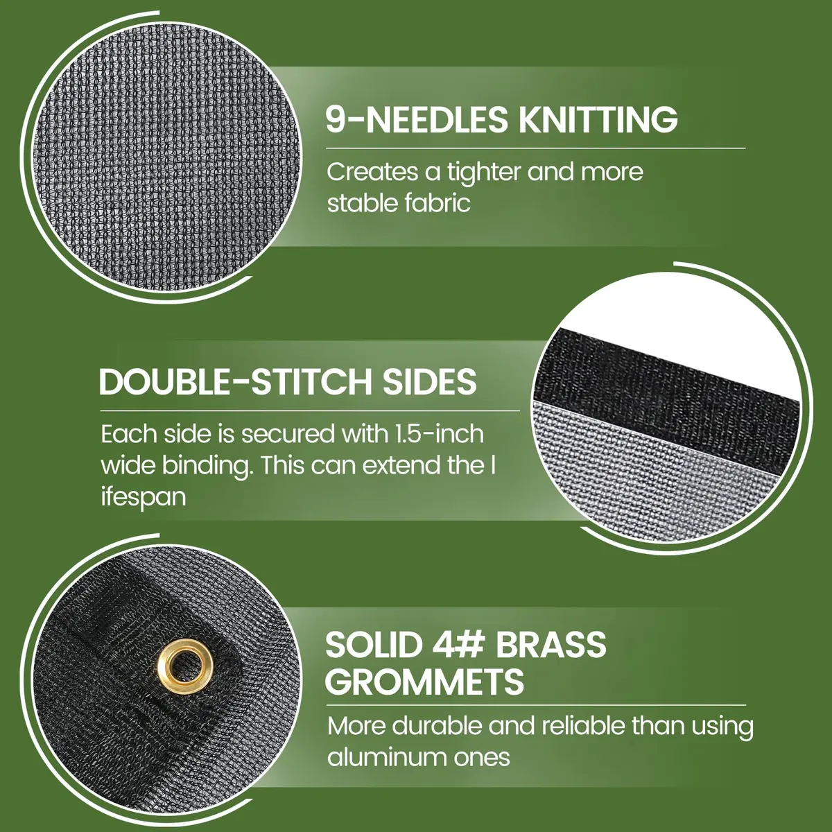 WindscreenSupplyCo 8 x 16 FT Heavy Duty Mesh Tarp Shade Cloth 60-70% | UV Resistant, Durable Shade for Gardens & Construction - view 3