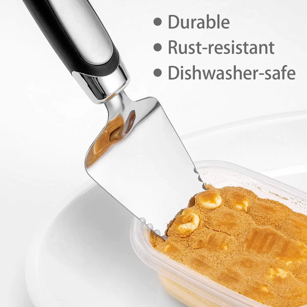 Awpeye Stainless Steel Pie Cutter and Server 9.85in | Sharp Serrated Edges for Desserts - view 5