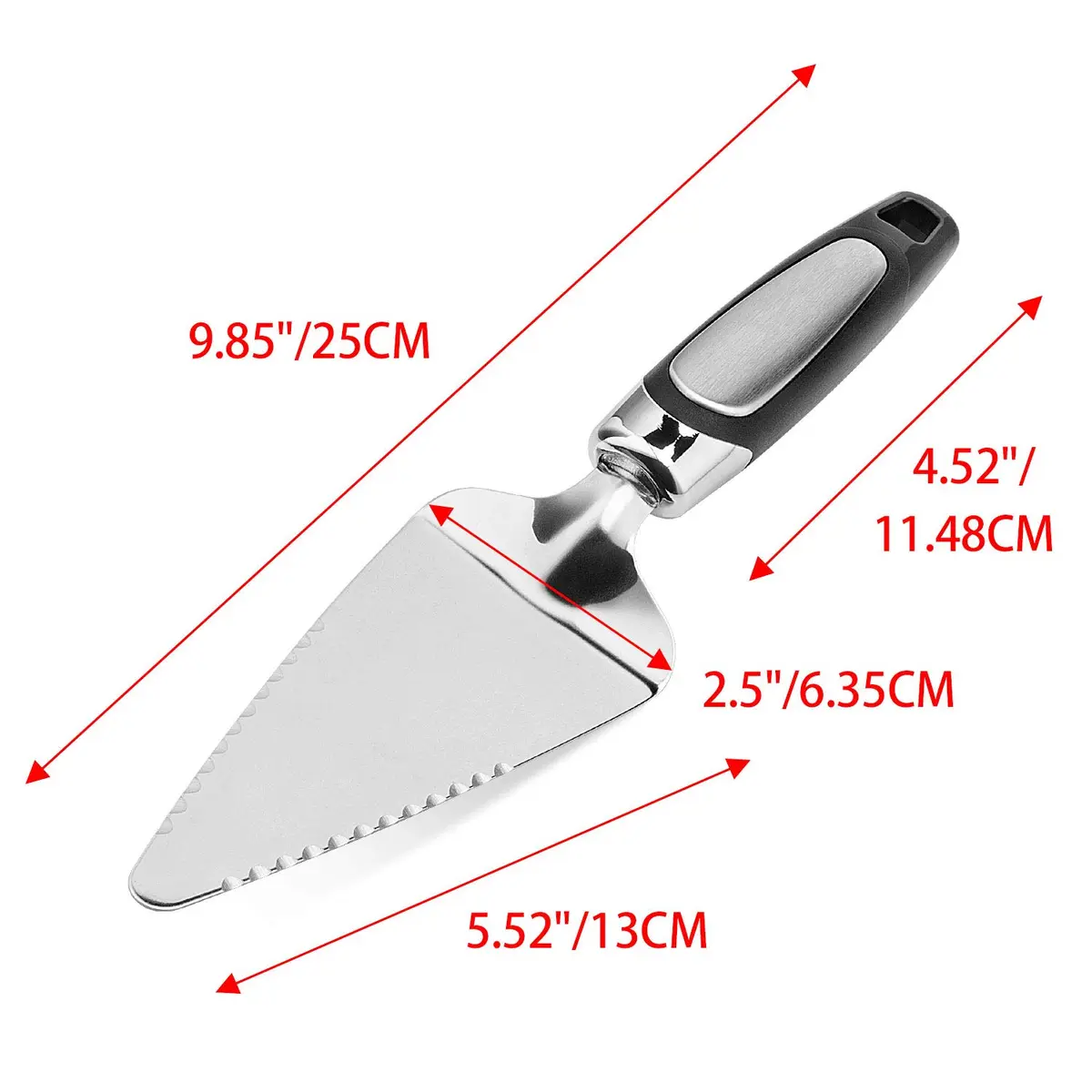 Awpeye Stainless Steel Pie Cutter and Server 9.85in | Sharp Serrated Edges for Desserts - view 2