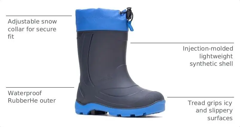 Kamik Snobuster 1 Kids Snow Boots, Blue - 3 Little Kid | Waterproof, -25°F Insulation, Eco-Friendly Liner - view 3