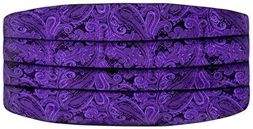 Alizeal Mens Paisley UNTIED Bow Tie Hanky Set, Dark Purple | Classic Formal Accessory - view 10