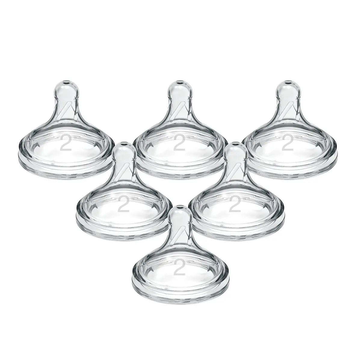 Dr. Brown's Wide-Neck Level 2 Medium Flow Nipple, 3m+, 6-Pack | Clinically Proven Anti-Colic - main product image