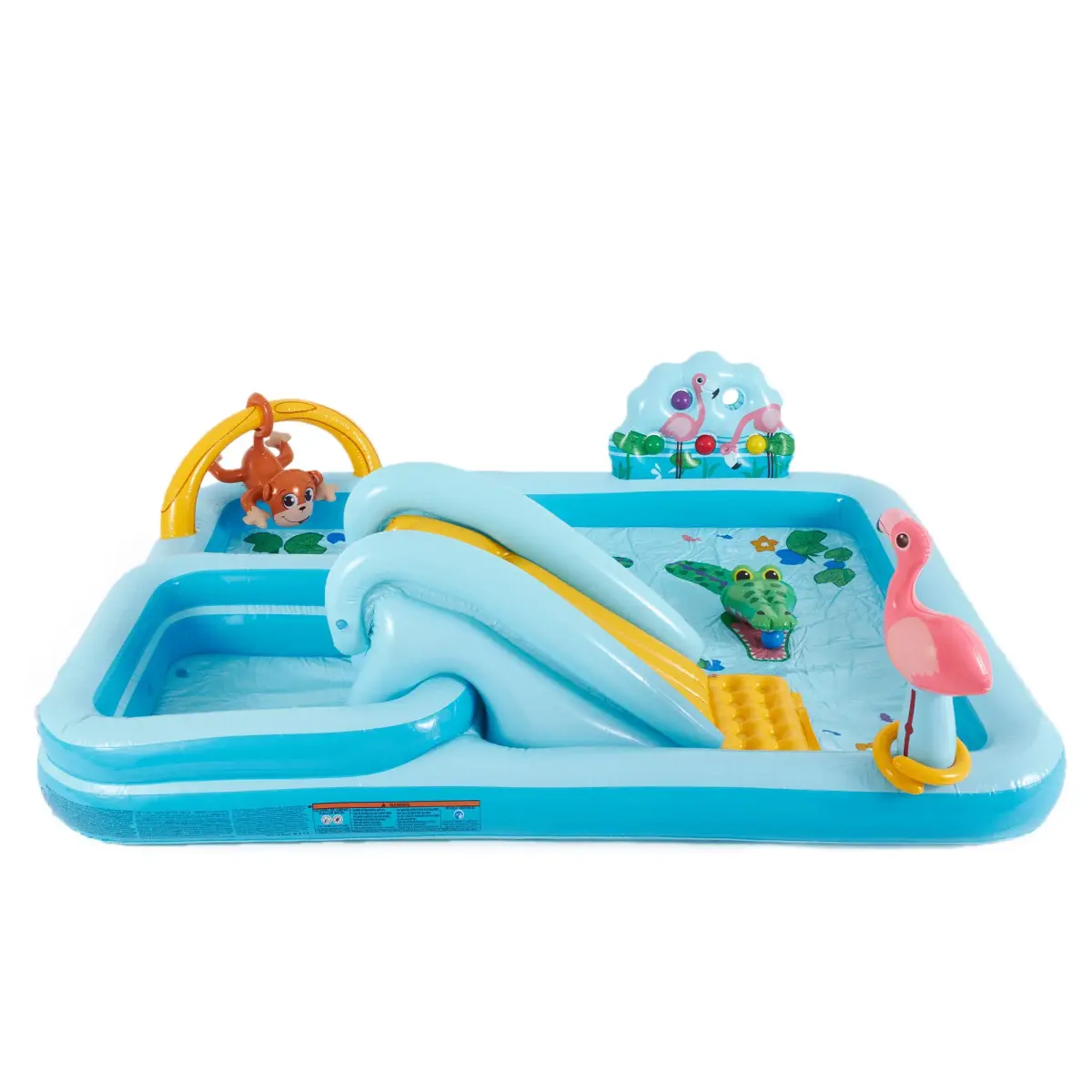 Intex Jungle Adventure Inflatable Water Slide Park & Kiddie Swimming Pool | Ages 2+ | 2 Pools, 130 Gallon Capacity - view 6