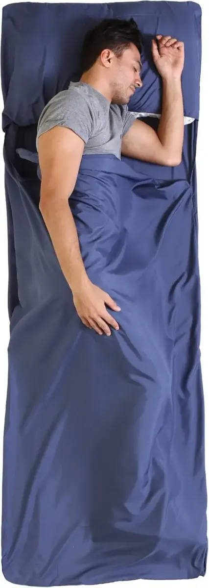 Tough Outdoors XL Sleeping Bag Liner 219.71cm (85") x 80.01cm (37") Polyester | Lightweight Travel Sleep Sack for Camping & Hotels - main product image