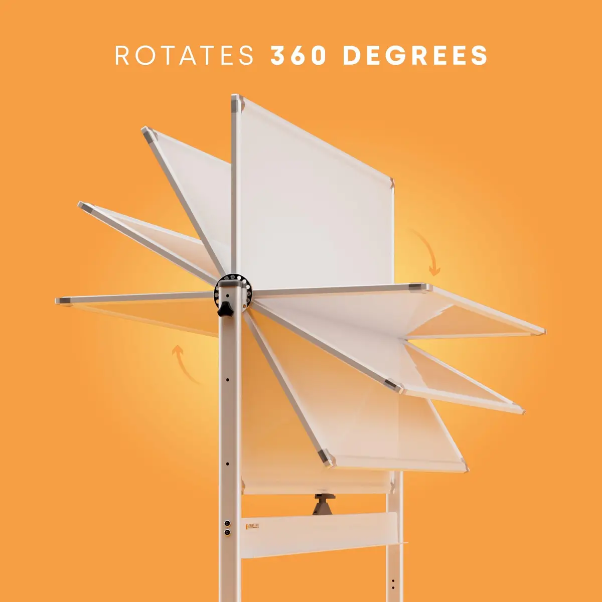 Kamelleo Rolling Whiteboard on Wheels 48" x 36" | Double Sided Magnetic White Board - view 7