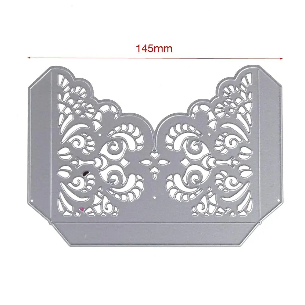 DIY Scrapbooking Artist Flourish Lace Pocket Cutting Dies 145x103mm | Creative Paper Craft Tool - view 2